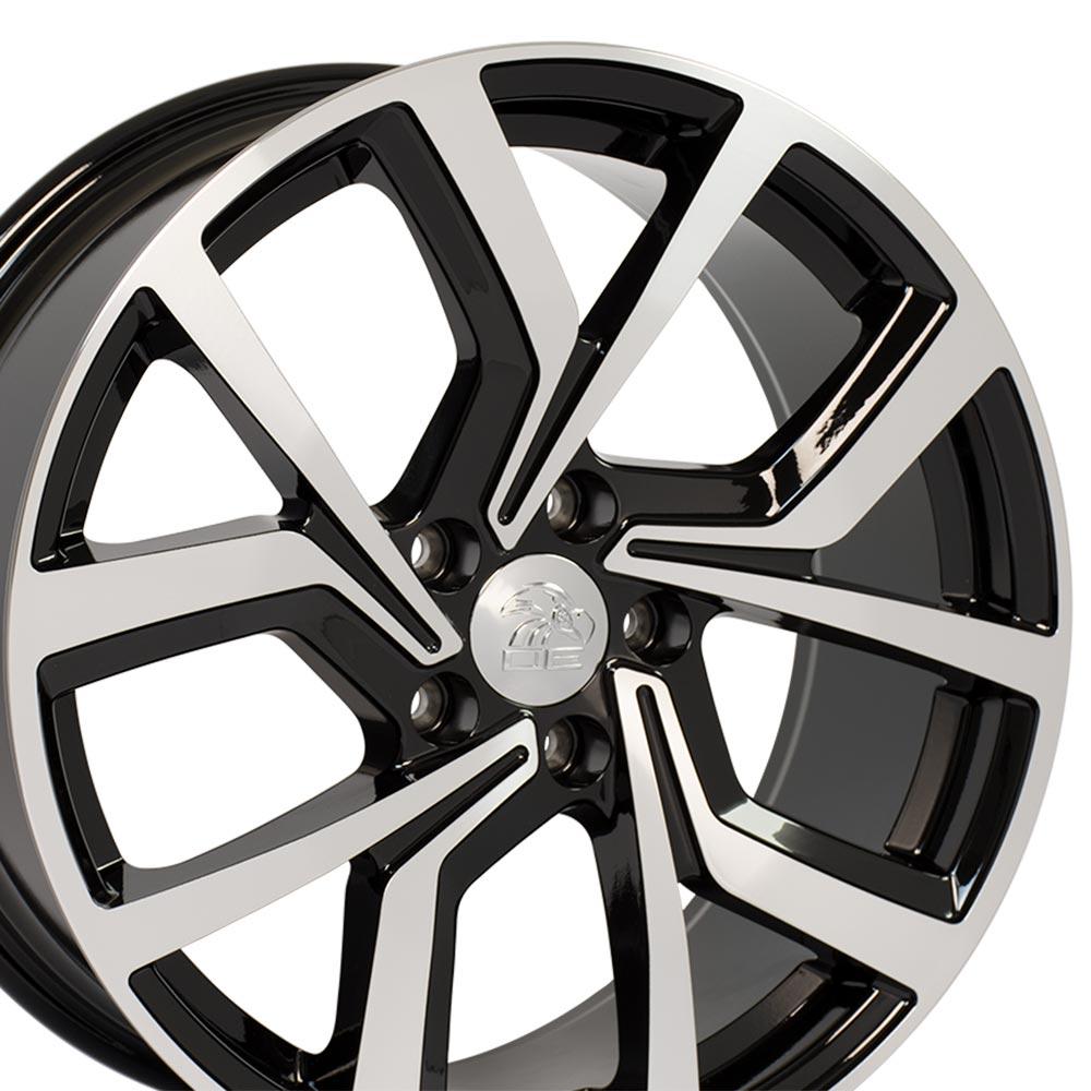 Volkswagen GTI Wheel VW29 18x8 Black Mach'd Volkswagen Rim