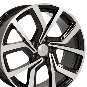 Volkswagen GTI Wheel VW29 18x8 Black Mach'd Volkswagen Rim