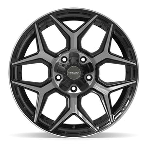 4PLAY 4P06 20x9 5x127 + 5x139.7 0et Gloss Black Brushed with Tinted Clear Wheel