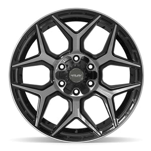 4PLAY 4P06 20x9 6x135 + 6x139.7 0et Gloss Black Brushed with Tinted Clear Wheel
