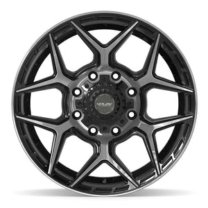 4PLAY 4P06 20x9 8x180 0et Gloss Black Brushed with Tinted Clear Wheel