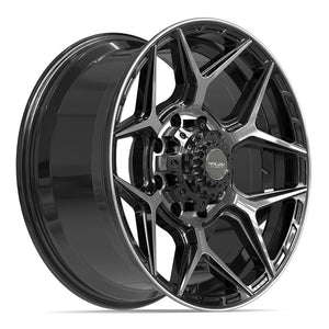 4PLAY 4P06 20x9 8x180 0et Gloss Black Brushed with Tinted Clear Wheel