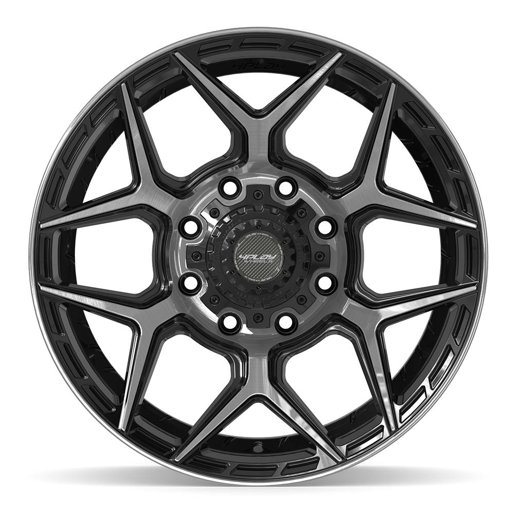 4PLAY 4P06 20x9 8x165.1 0et Gloss Black Brushed with Tinted Clear Wheel