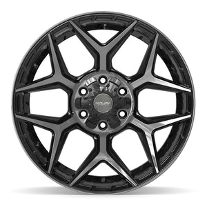 4PLAY 4P06 20x10 6x135 + 6x139.7 -18et Gloss Black Brushed with Tinted Clear Wheel