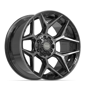 4PLAY 4P06 20x10 6x135 + 6x139.7 -18et Gloss Black Brushed with Tinted Clear Wheel