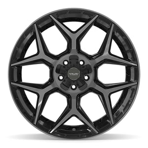 4PLAY 4P06 22x12 5x127 + 5x139.7 -44et Gloss Black Brushed with Tinted Clear Wheel