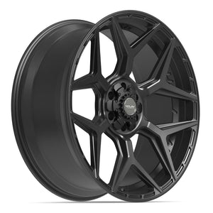 4PLAY 4P06 24x10 6x135 + 6x139.7 18et Satin Black Wheel
