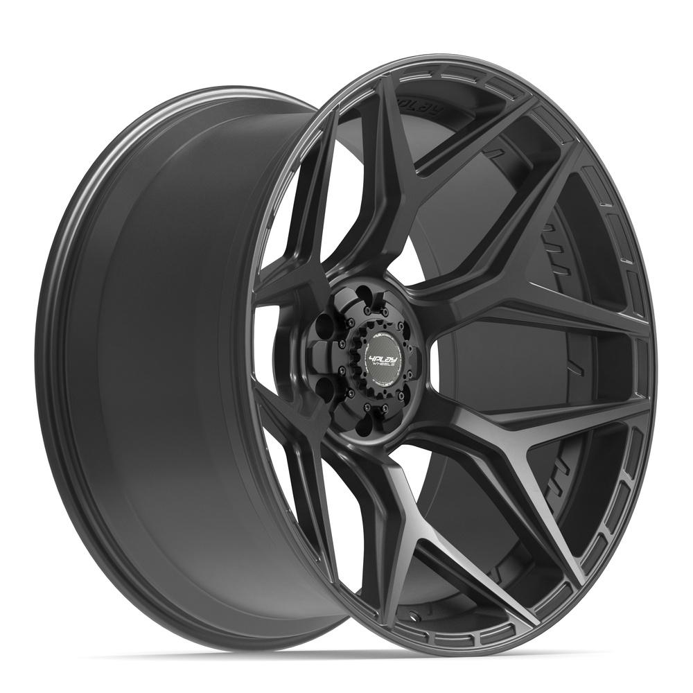 4PLAY 4P06 24x12 6x135 + 6x139.7 -44et Satin Black Wheel
