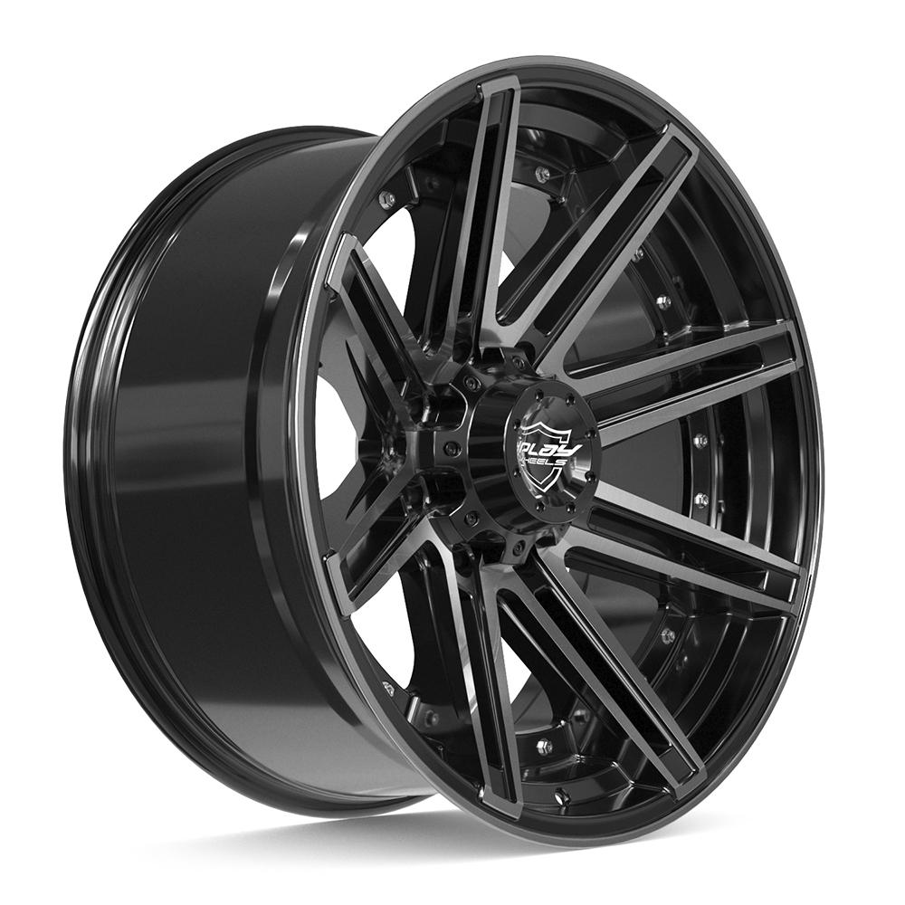4PLAY 4P08 22x10 8x170 -24et Gloss Black Brushed with Tinted Clear Wheel