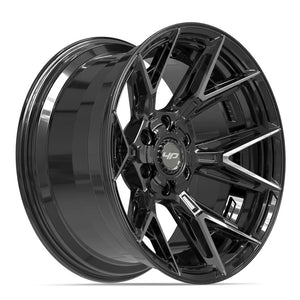 4PLAY 4P40 20x10 6x135 + 6x139.7 -18et Gloss Black Brushed with Tinted Clear Wheel