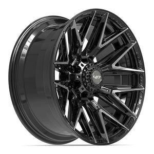 4PLAY 4P40 22x10 8x170 -18et Gloss Black Brushed with Tinted Clear Wheel