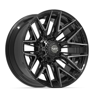 4PLAY 4P40 22x10 8x180 -18et Gloss Black Brushed with Tinted Clear Wheel