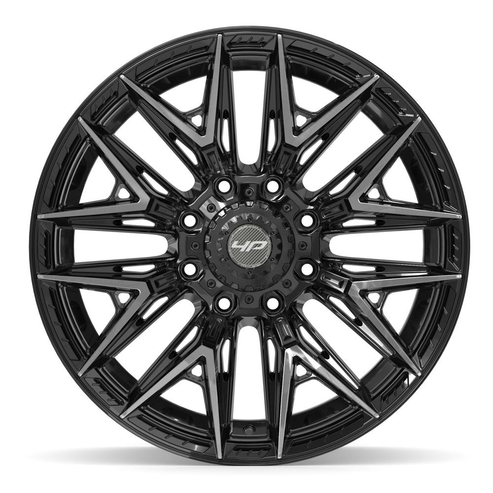 4PLAY 4P40 22x10 8x165.1 -18et Gloss Black Brushed with Tinted Clear Wheel