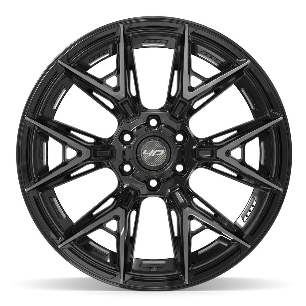 4PLAY 4P40 22x12 6x135 + 6x139.7 -44et Gloss Black Brushed with Tinted Clear Wheel