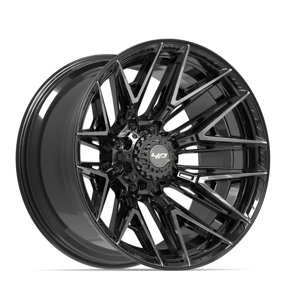 4PLAY 4P40 22x12 8x170 -44et Gloss Black Brushed with Tinted Clear Wheel
