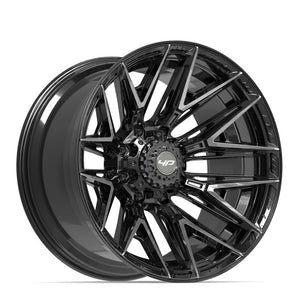 4PLAY 4P40 22x12 8x180 -44et Gloss Black Brushed with Tinted Clear Wheel
