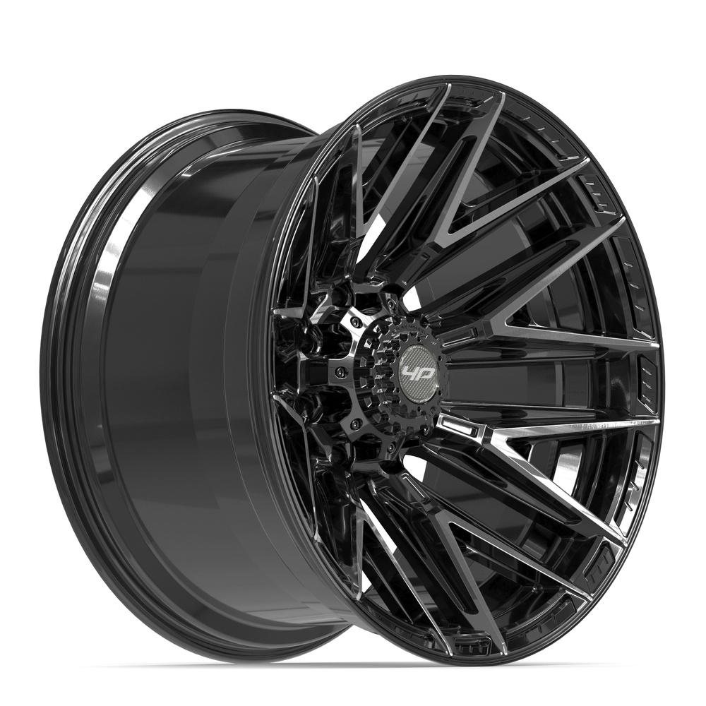 4PLAY 4P40 22x12 8x180 -44et Gloss Black Brushed with Tinted Clear Wheel