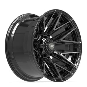 4PLAY 4P40 22x12 8x180 -44et Gloss Black Brushed with Tinted Clear Wheel