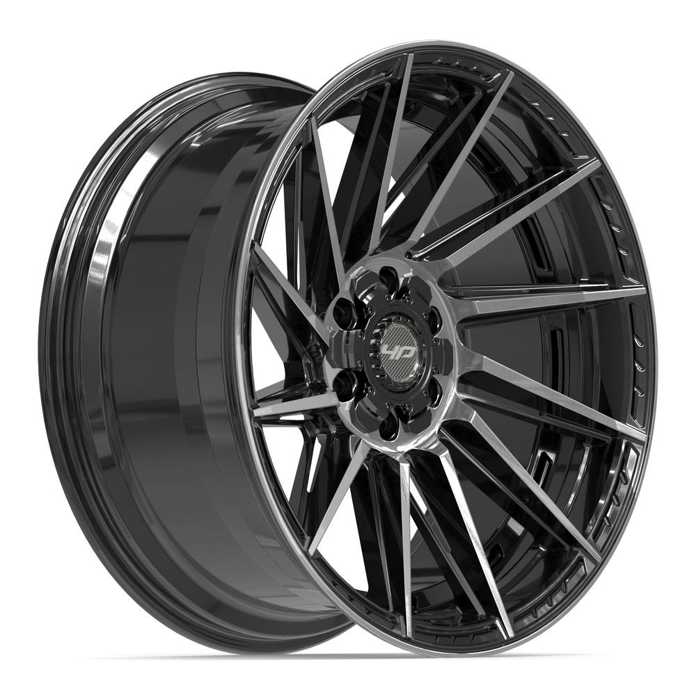 4PLAY 4P42 22x10 6x135 + 6x139.7 -18et Gloss Black Brushed with Tinted Clear Wheel