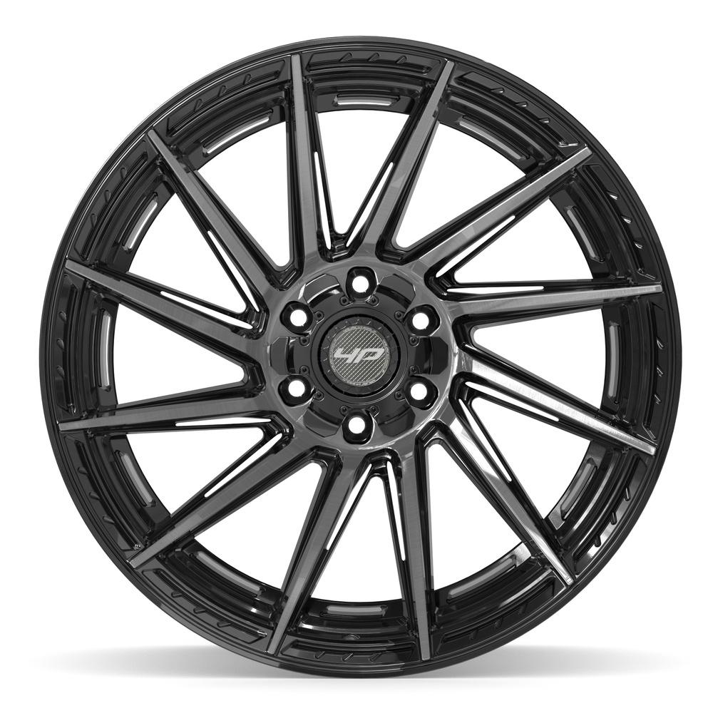 4PLAY 4P42 22x12 6x135 + 6x139.7 -44et Gloss Black Brushed with Tinted Clear Wheel