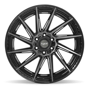 4PLAY 4P42 22x12 6x135 + 6x139.7 -44et Gloss Black Brushed with Tinted Clear Wheel