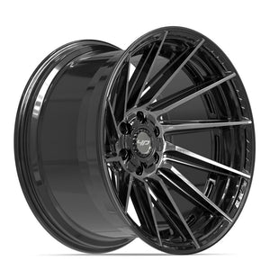 4PLAY 4P42 22x12 6x135 + 6x139.7 -44et Gloss Black Brushed with Tinted Clear Wheel