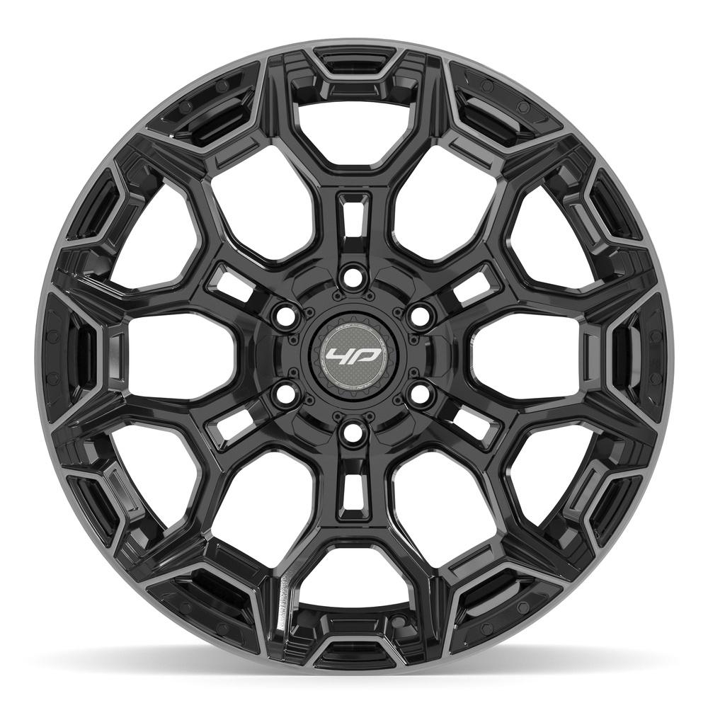 4PLAY 4P43 20x10 6x135 + 6x139.7 -18et Gloss Black Brushed with Tinted Clear Wheel