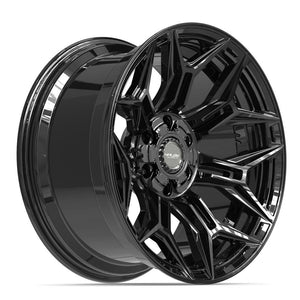 4PLAY 4P44 20x10 6x135 + 6x139.7 -18et Gloss Black Wheel