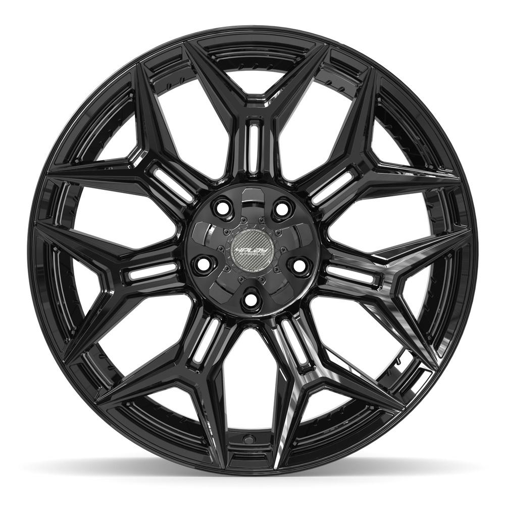 4PLAY 4P44 22x10 5x127 + 5x139.7 -18et Gloss Black Wheel