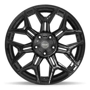 4PLAY 4P44 22x10 5x127 + 5x139.7 -18et Gloss Black Wheel