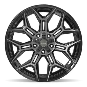 4PLAY 4P44 22x10 5x127 + 5x139.7 -18et Gloss Black Brushed with Tinted Clear Wheel