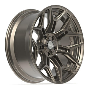 4PLAY 4P44 22x10 5x127 + 5x139.7 -18et Satin Bronze Wheel