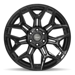 4PLAY 4P44 22x10 6x135 + 6x139.7 -18et Gloss Black Wheel