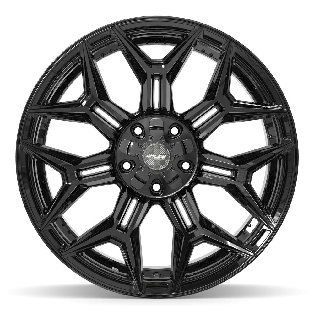 4PLAY 4P44 22x12 5x127 + 5x139.7 -44et Gloss Black Wheel
