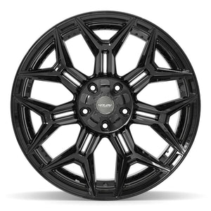 4PLAY 4P44 22x12 5x127 + 5x139.7 -44et Gloss Black Wheel