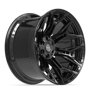 4PLAY 4P44 22x12 6x135 + 6x139.7 -44et Gloss Black Wheel