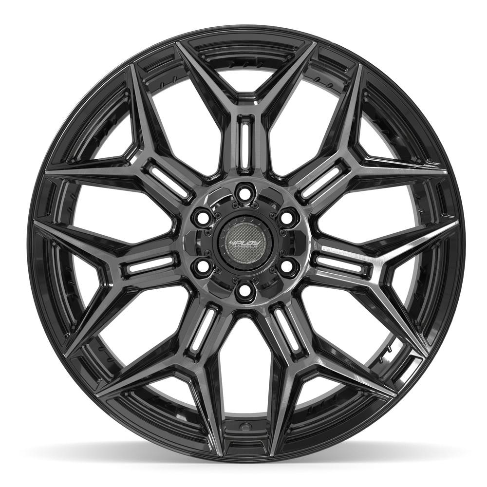 4PLAY 4P44 22x12 6x135 + 6x139.7 -44et Gloss Black Brushed with Tinted Clear Wheel