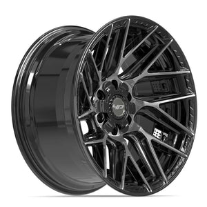 4PLAY 4P45 20x10 6x135 + 6x139.7 -18et Gloss Black Brushed with Tinted Clear Wheel