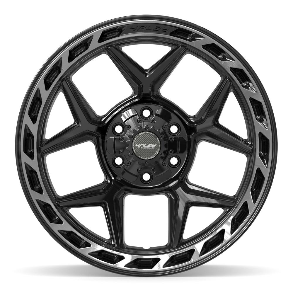 4PLAY 4P55 20x10 6x135 + 6x139.7 -18et Gloss Black Brushed with Tinted Clear Wheel