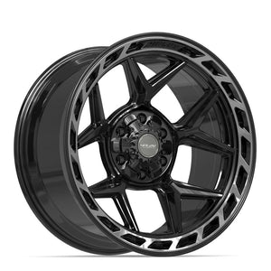4PLAY 4P55 20x10 6x135 + 6x139.7 -18et Gloss Black Brushed with Tinted Clear Wheel