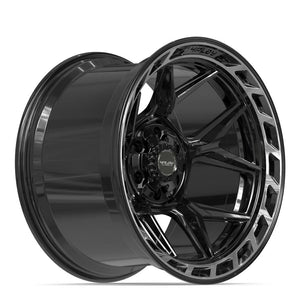 4PLAY 4P55 20x12 6x135 + 6x139.7 -44et Gloss Black Brushed with Tinted Clear Wheel