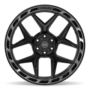 4PLAY 4P55 24x12 6x135 + 6x139.7 -44et Gloss Black Brushed with Tinted Clear Wheel