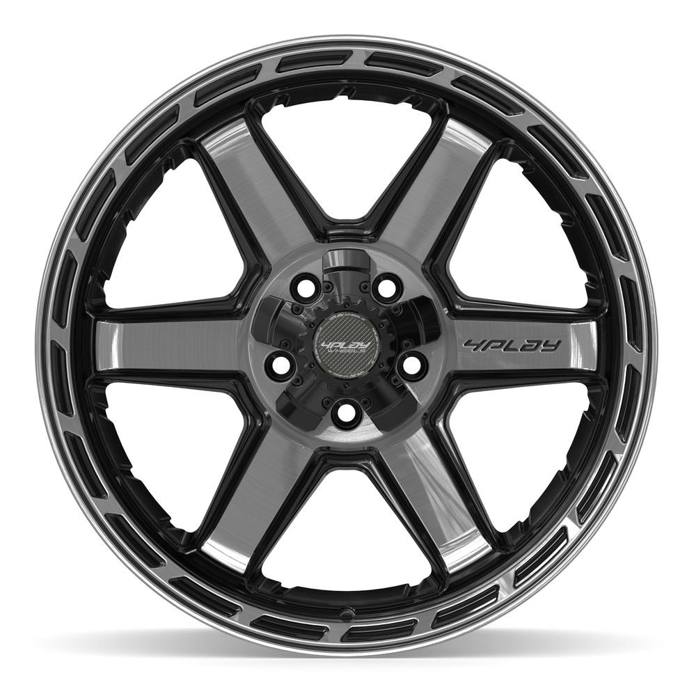 4PLAY 4P63 20x10 5x127 + 5x139.7 -18et Gloss Black Brushed with Tinted Clear Wheel