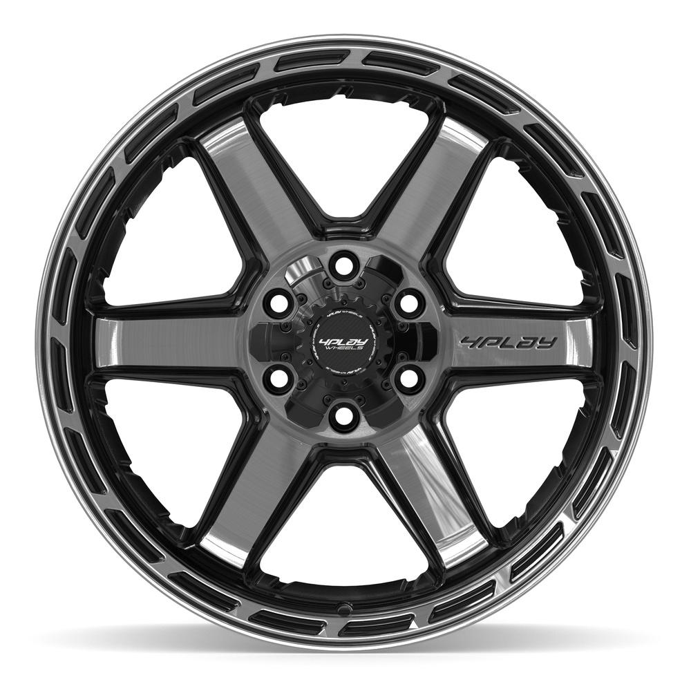 4PLAY 4P63 20x10 6x135 + 6x139.7 -18et Gloss Black Brushed with Tinted Clear Wheel