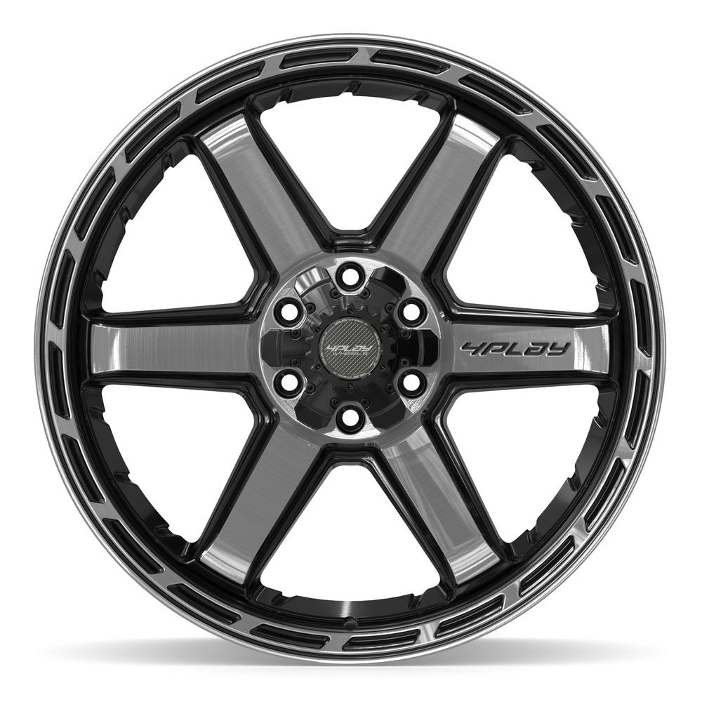 4PLAY 4P63 22x10 6x135 + 6x139.7 -18et Gloss Black Brushed with Tinted Clear Wheel