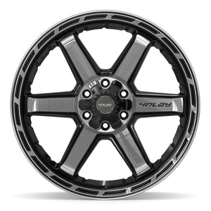 4PLAY 4P63 22x10 6x135 + 6x139.7 -18et Gloss Black Brushed with Tinted Clear Wheel