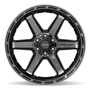 4PLAY 4P63 22x12 6x135 + 6x139.7 -44et Gloss Black Brushed with Tinted Clear Wheel