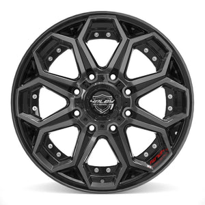4PLAY 4P80R 20x9 8x180 0et Gloss Black Brushed with Tinted Clear Wheel