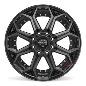 4PLAY 4P80R 22x10 8x170 -24et Gloss Black Brushed with Tinted Clear Wheel