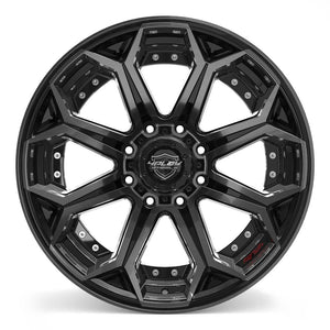 4PLAY 4P80R 22x12 8x180 -44et Gloss Black Brushed with Tinted Clear Wheel
